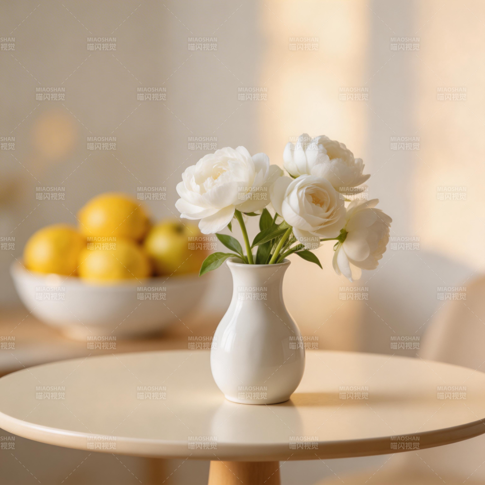 白花静谧时光图片