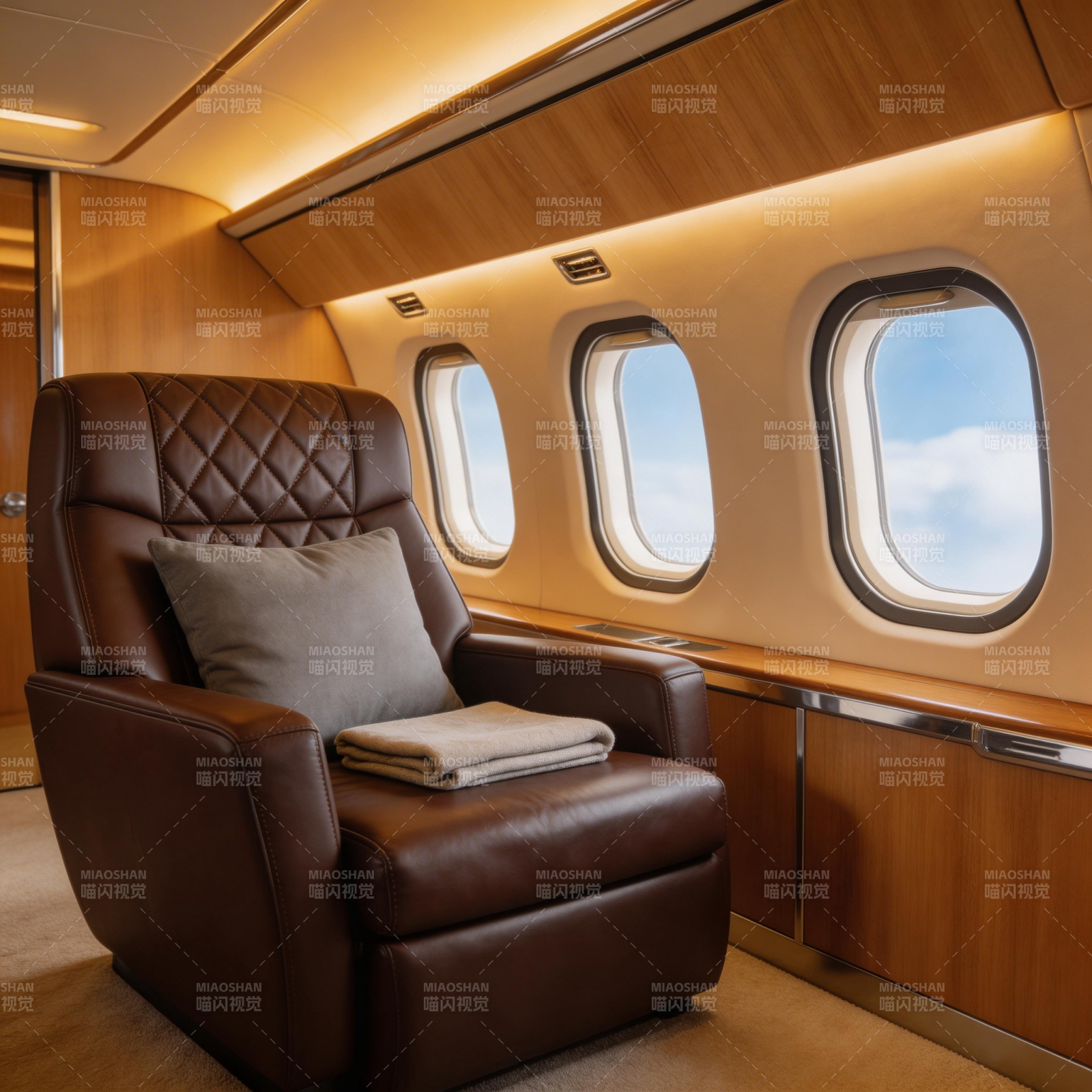 豪华飞机头等舱座椅图片