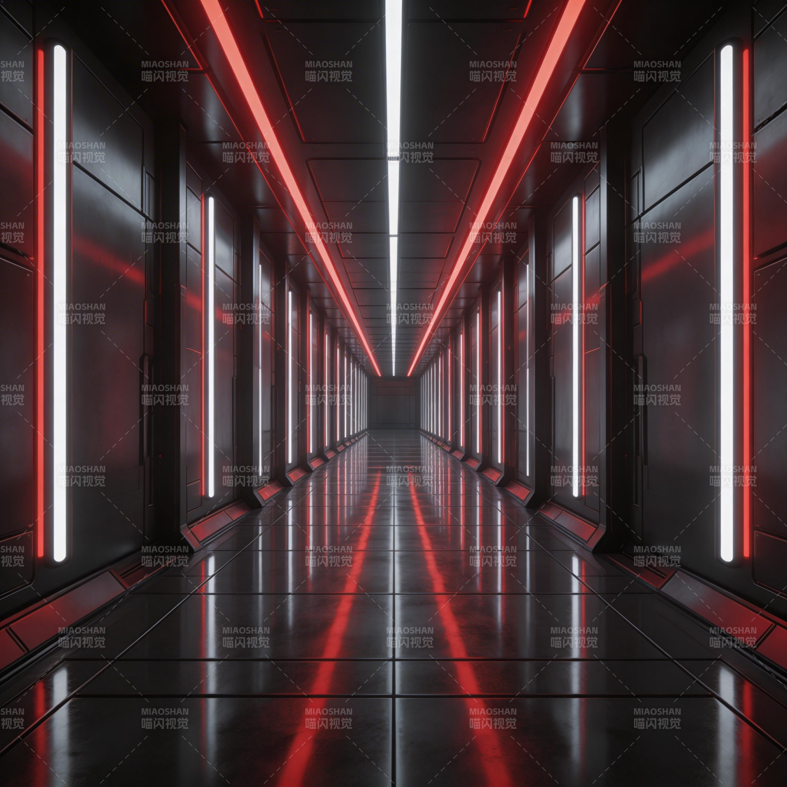 红色光廊图片