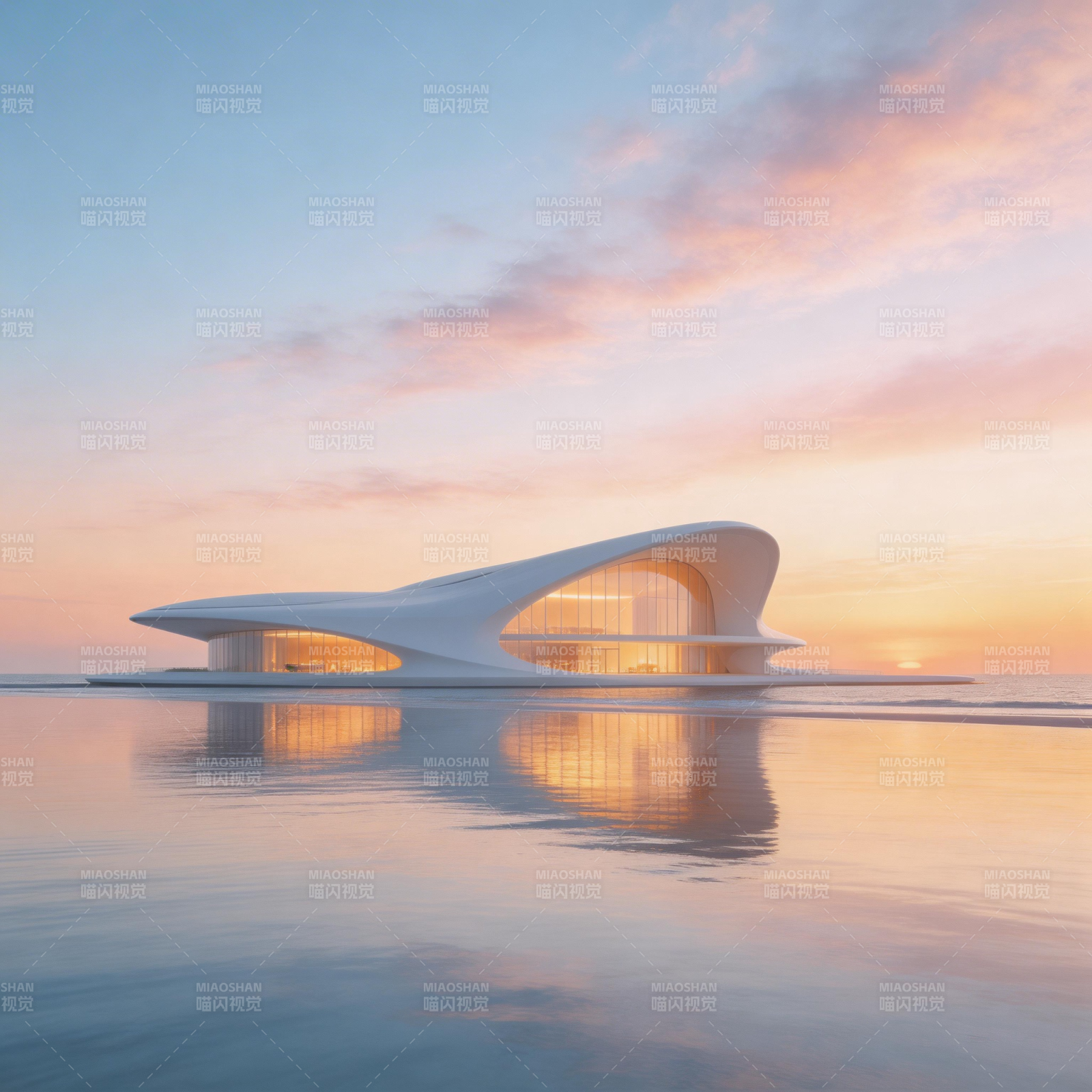 未来之舟 静谧海景图片