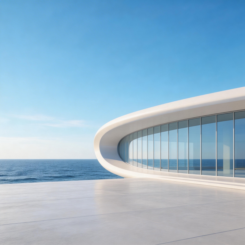 海天一色的现代建筑图片