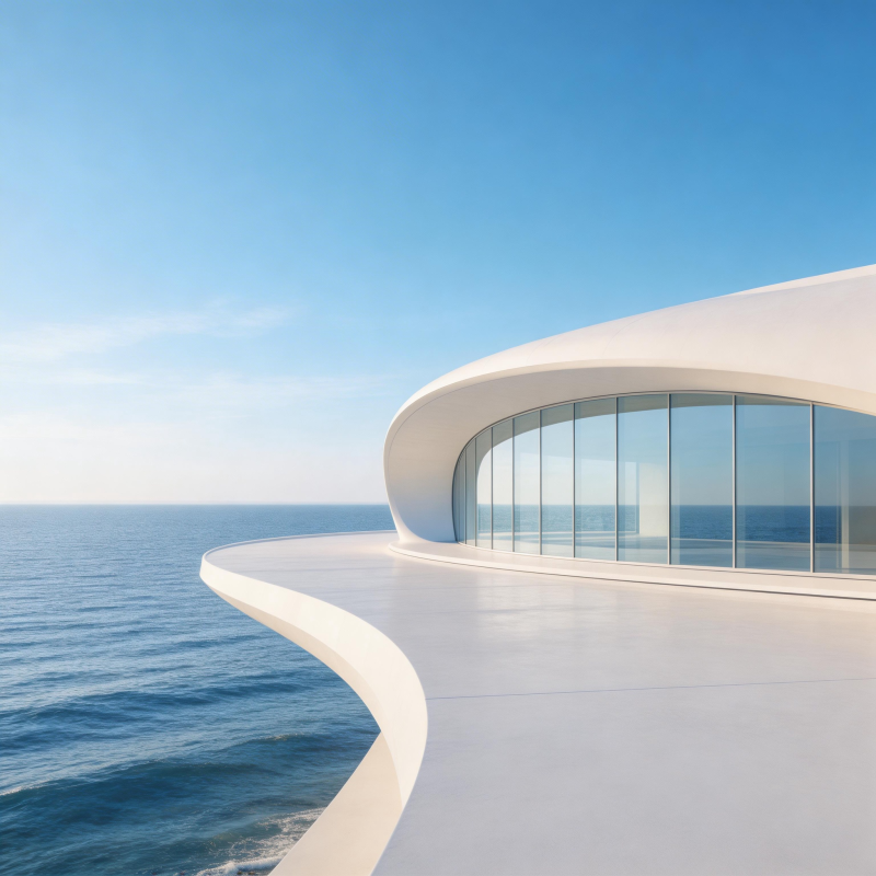 海天一色的现代建筑图片