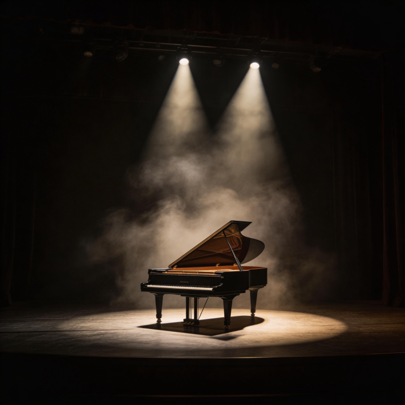 钢琴独奏舞台图片