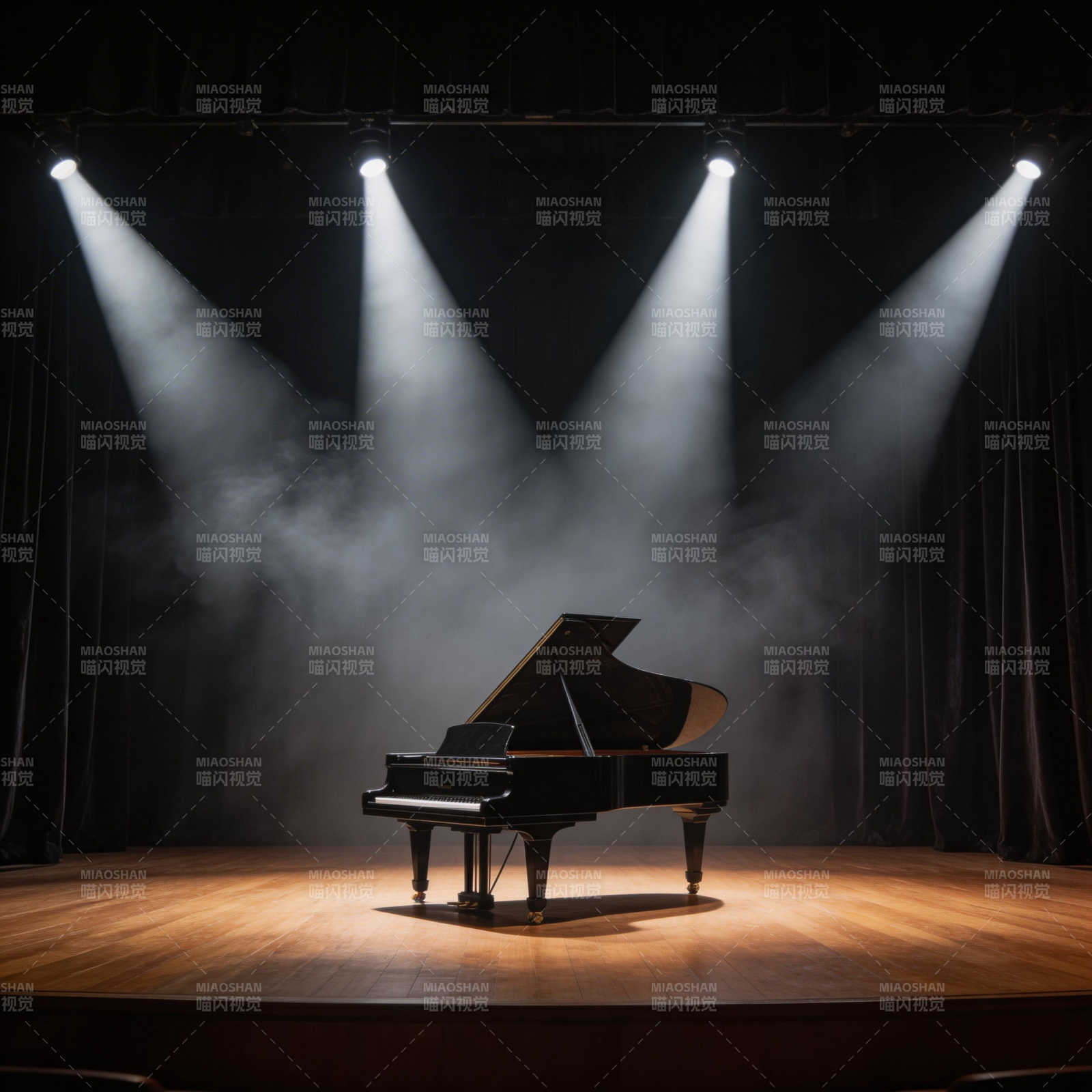 舞台上的钢琴图片