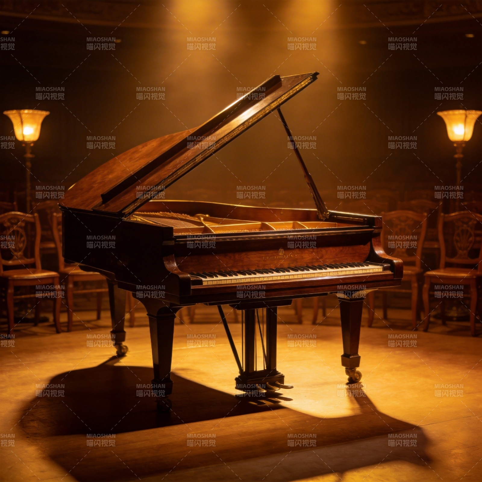 钢琴静候演奏图片
