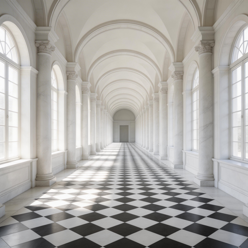 典雅长廊光影交错图片