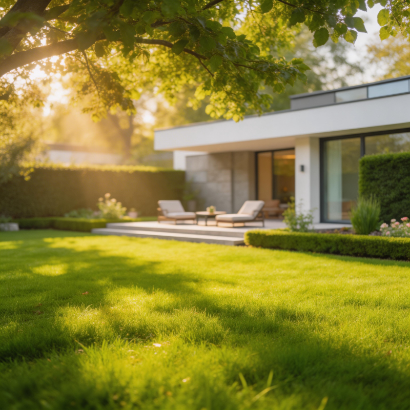 庭院阳光美景图片