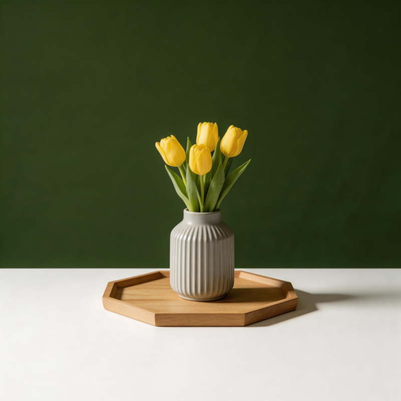 黄郁金香静物图片