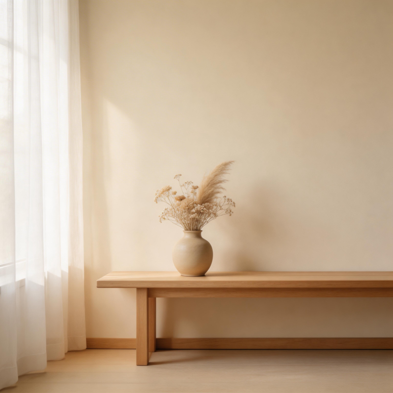 静谧角落的花艺图片