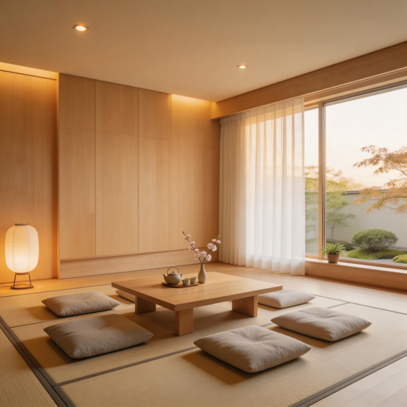 日式禅意茶室图片