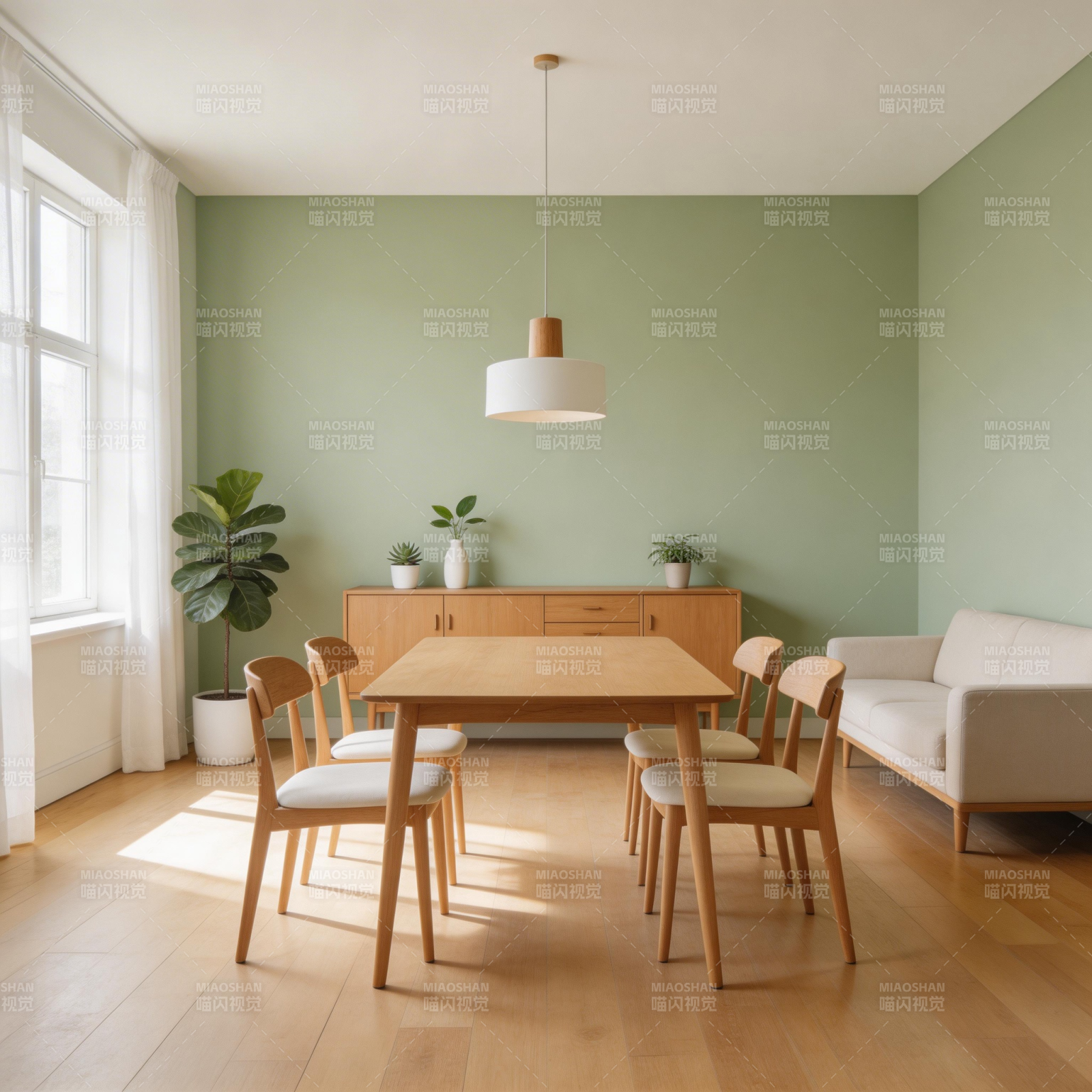 简约绿意客厅图片