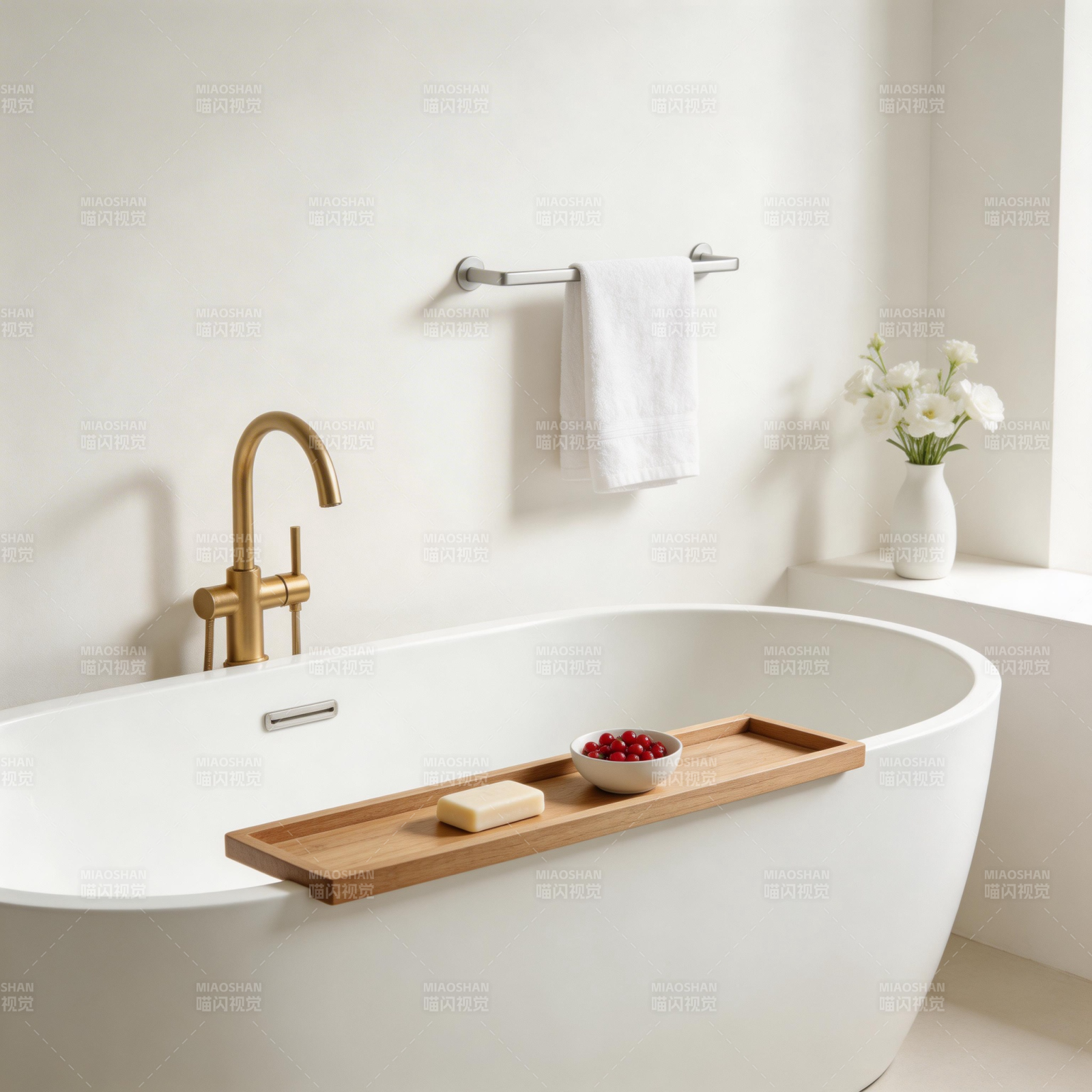 简约浴缸生活美学图片