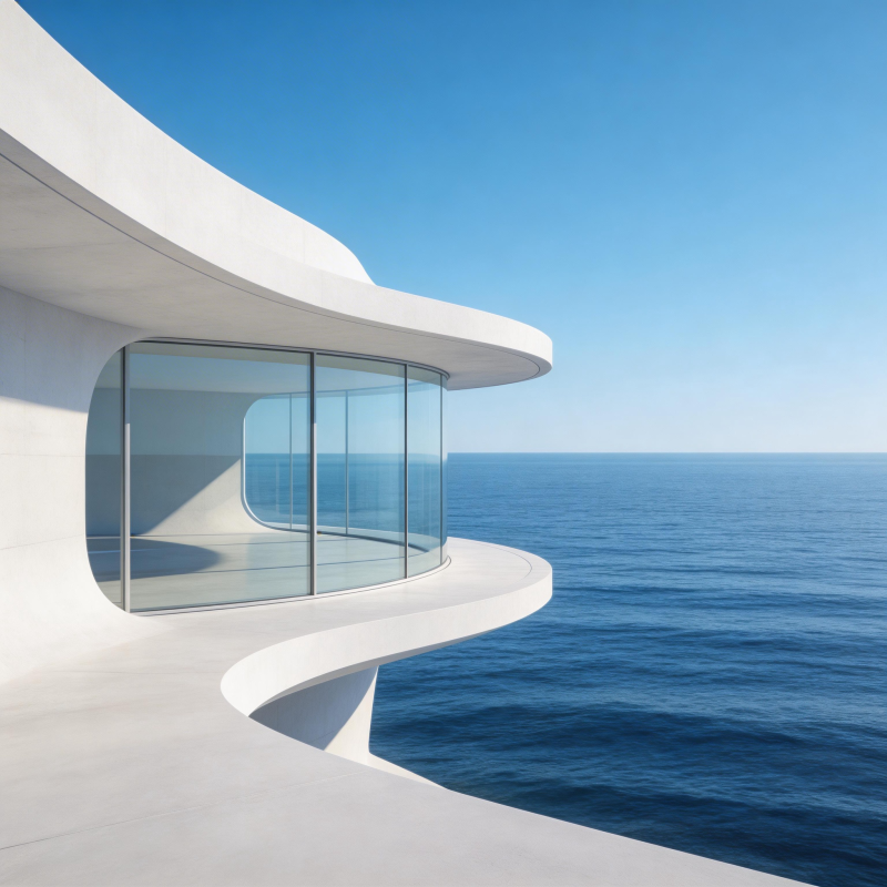 海天一色的现代建筑图片