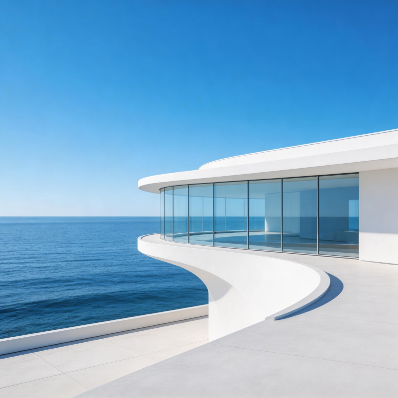 海天一色的现代建筑图片