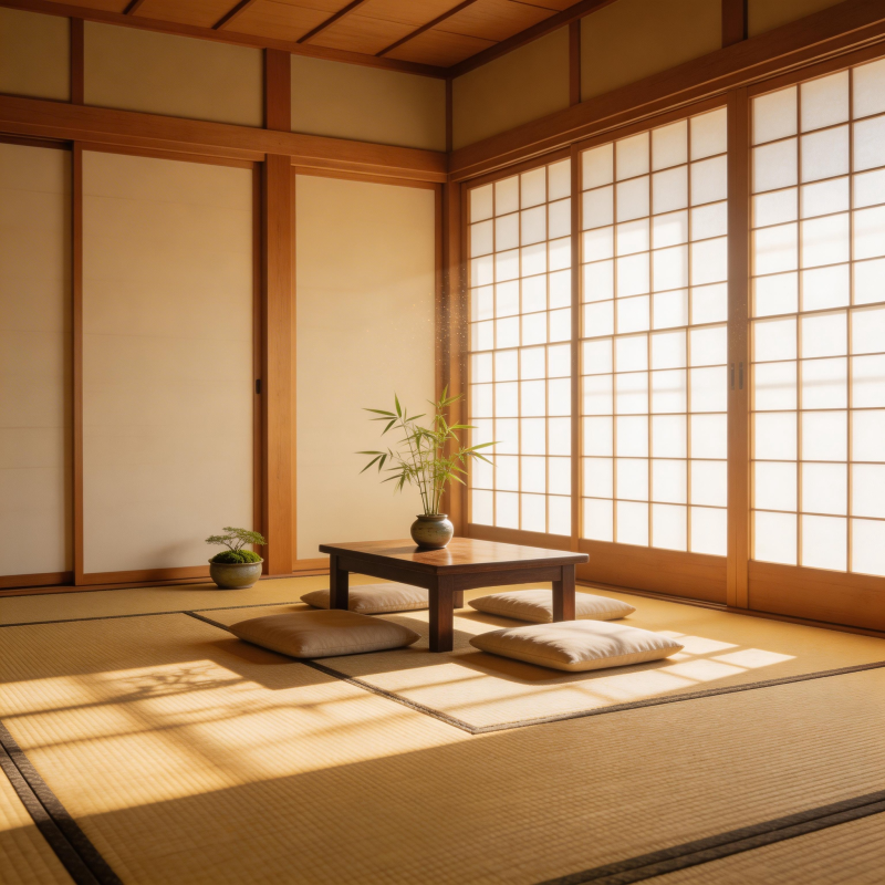 日式禅意茶室图片