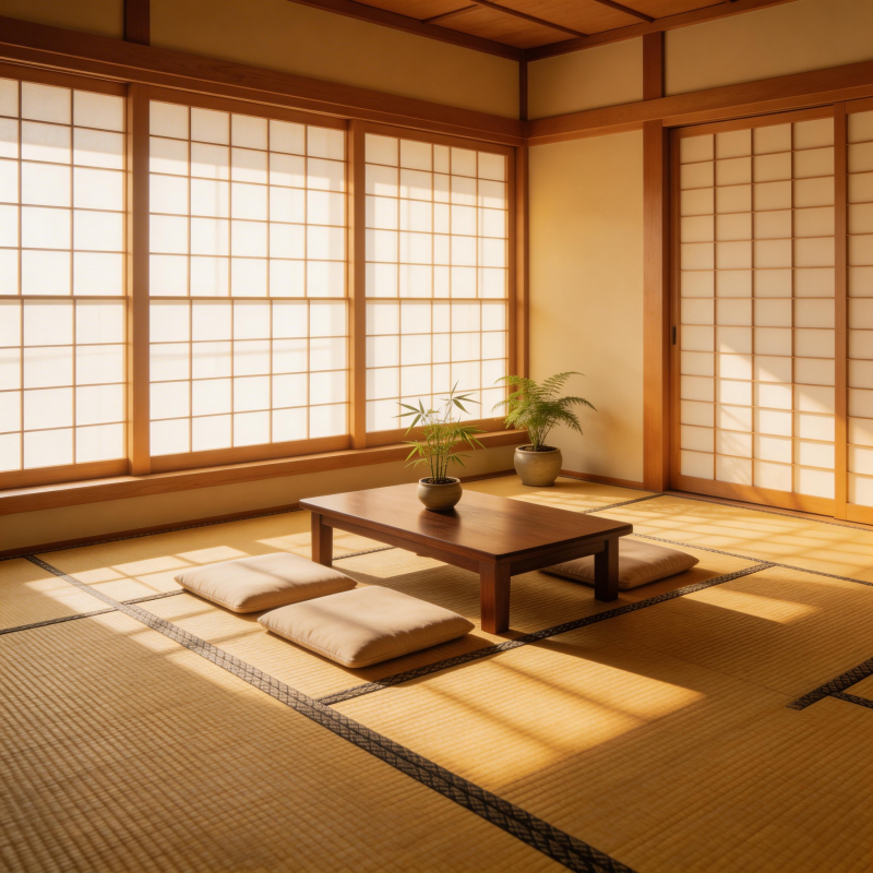 日式静谧茶室图片