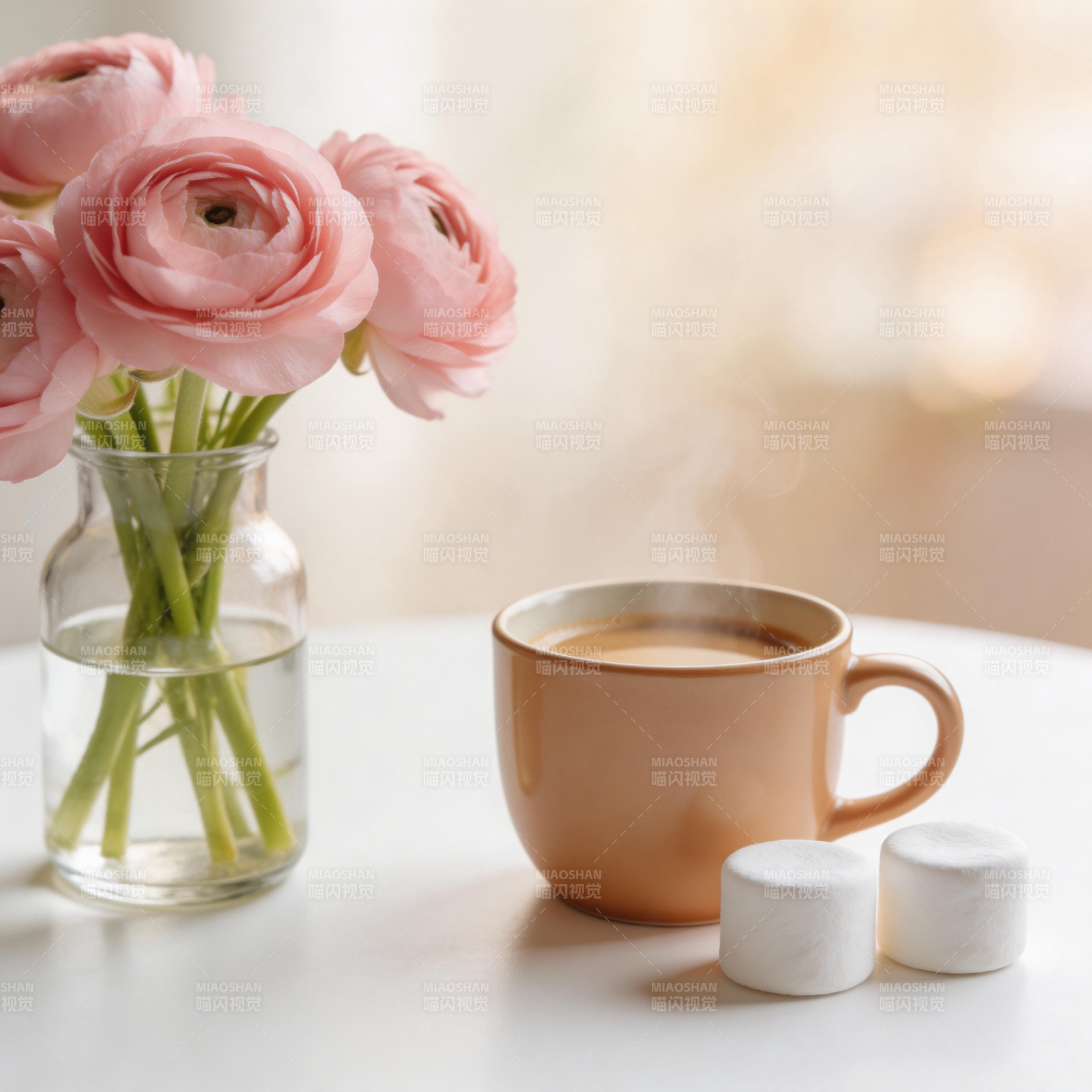 花香咖啡时光图片