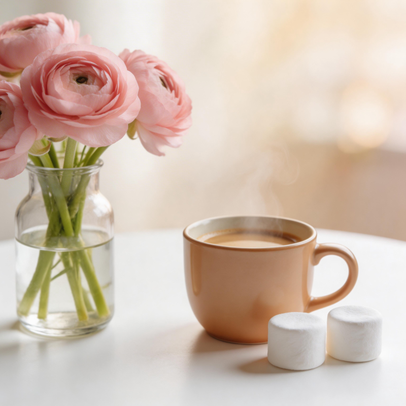 花香咖啡时光图片