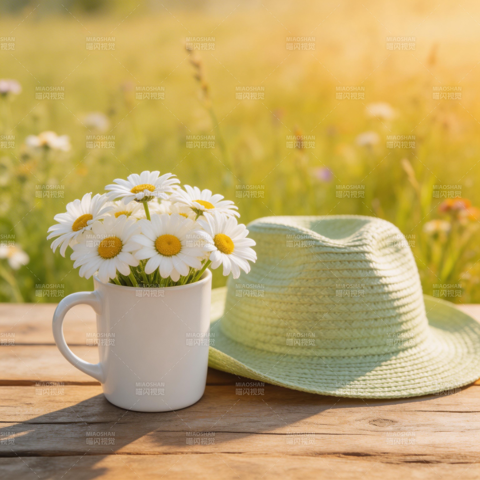 花与帽的田园时光图片