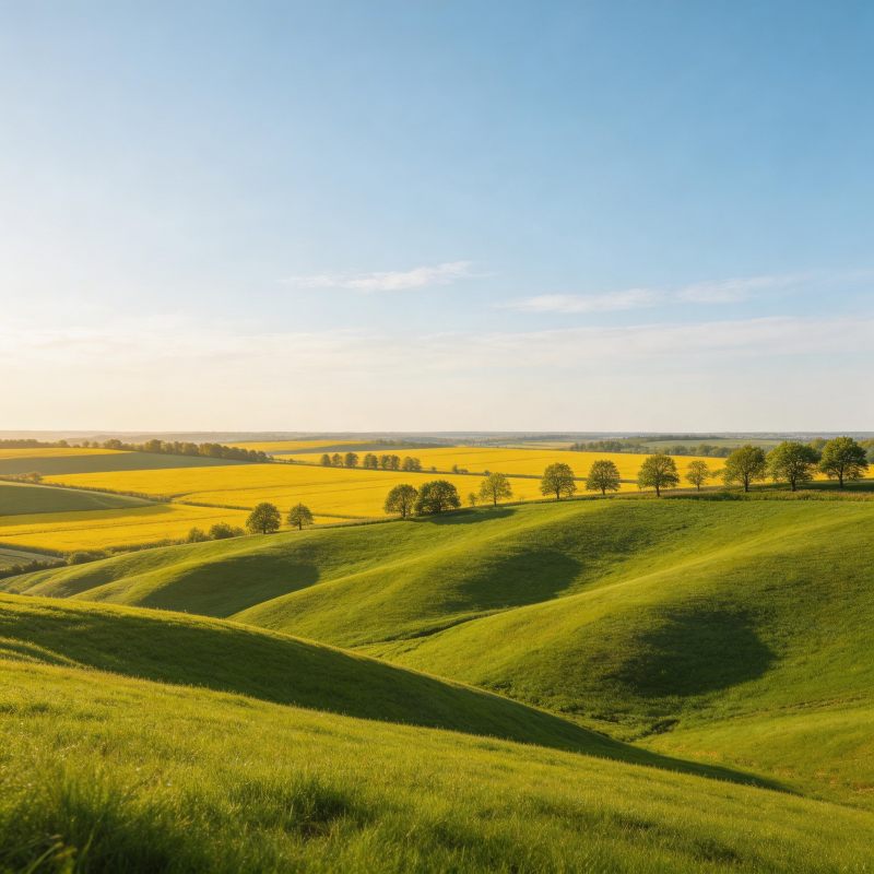 绿野金田映晴空图片