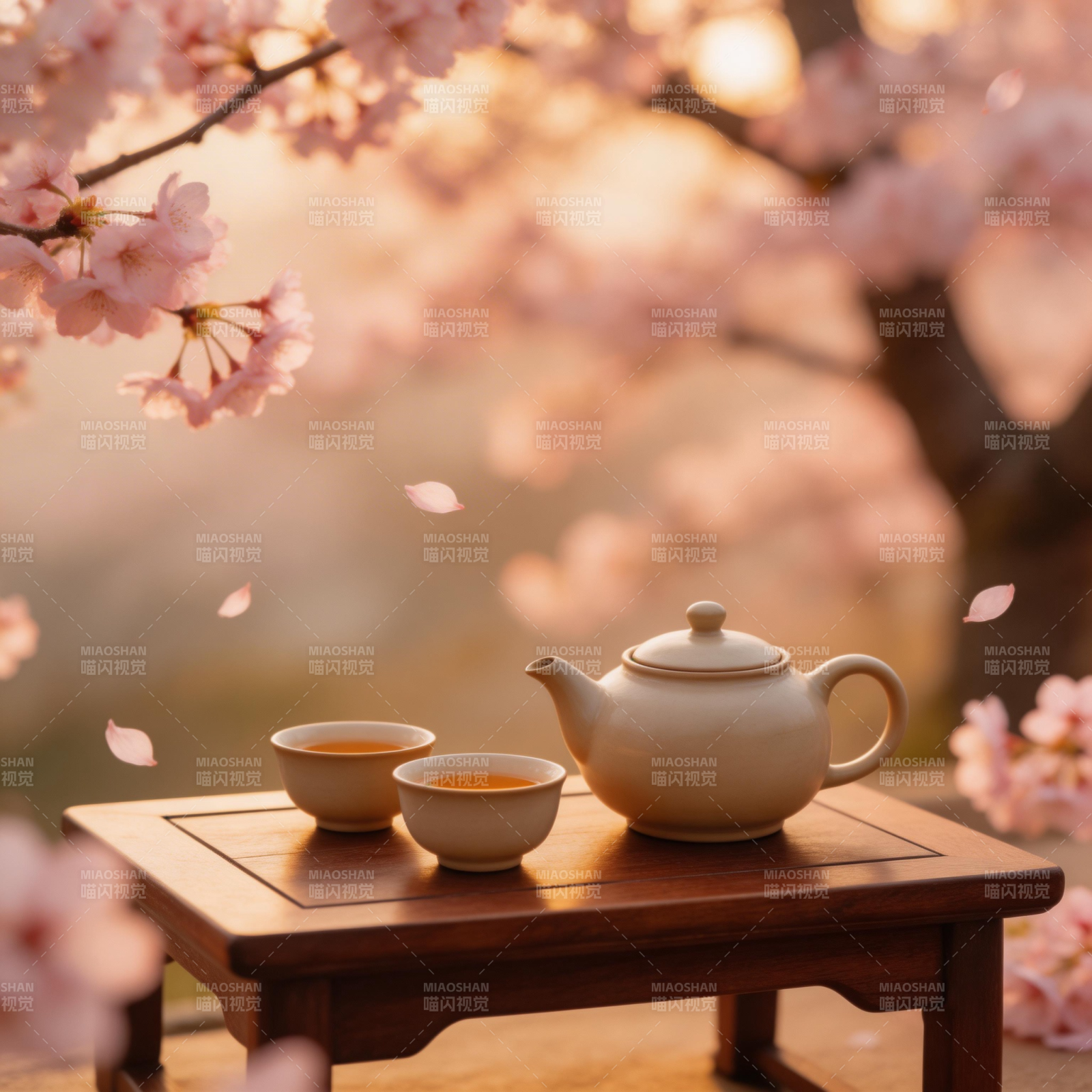 樱花茶韵图片