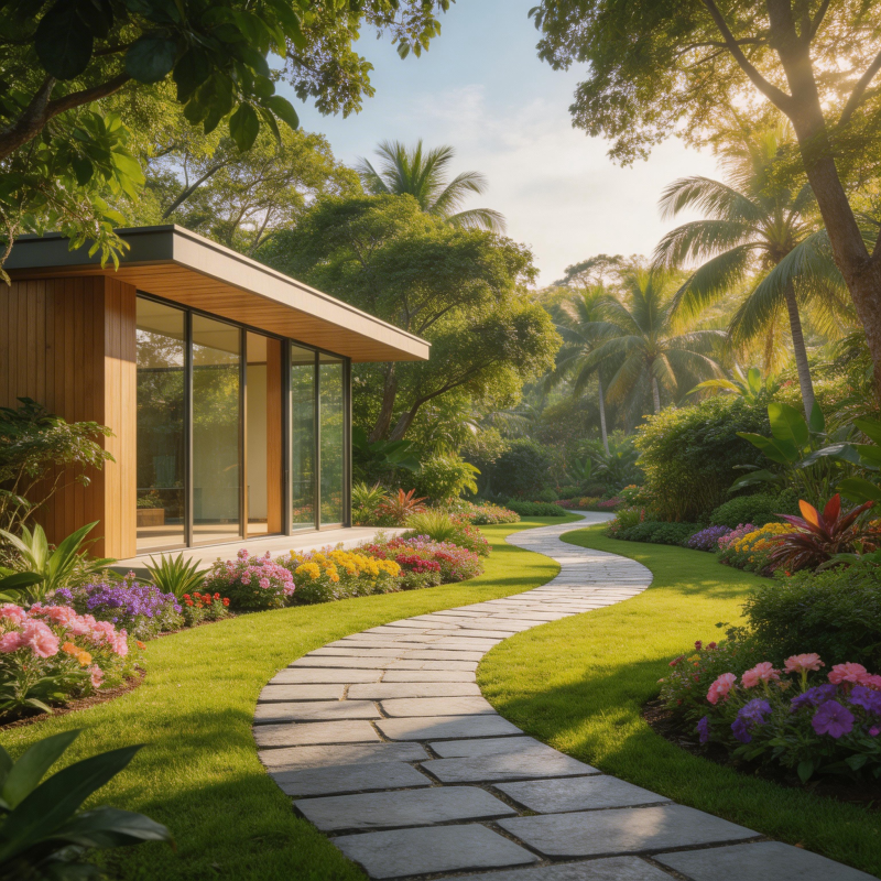 花园小径 静谧之美图片