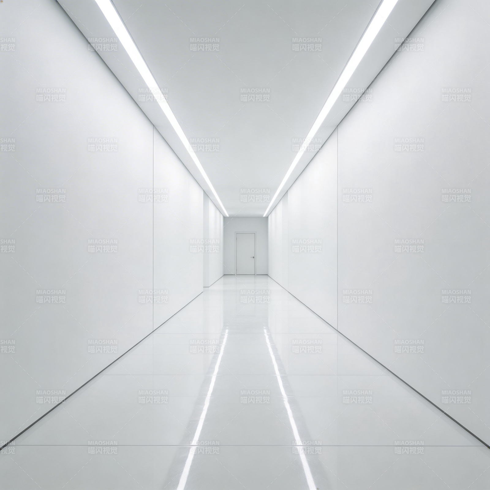极简白色走廊图片