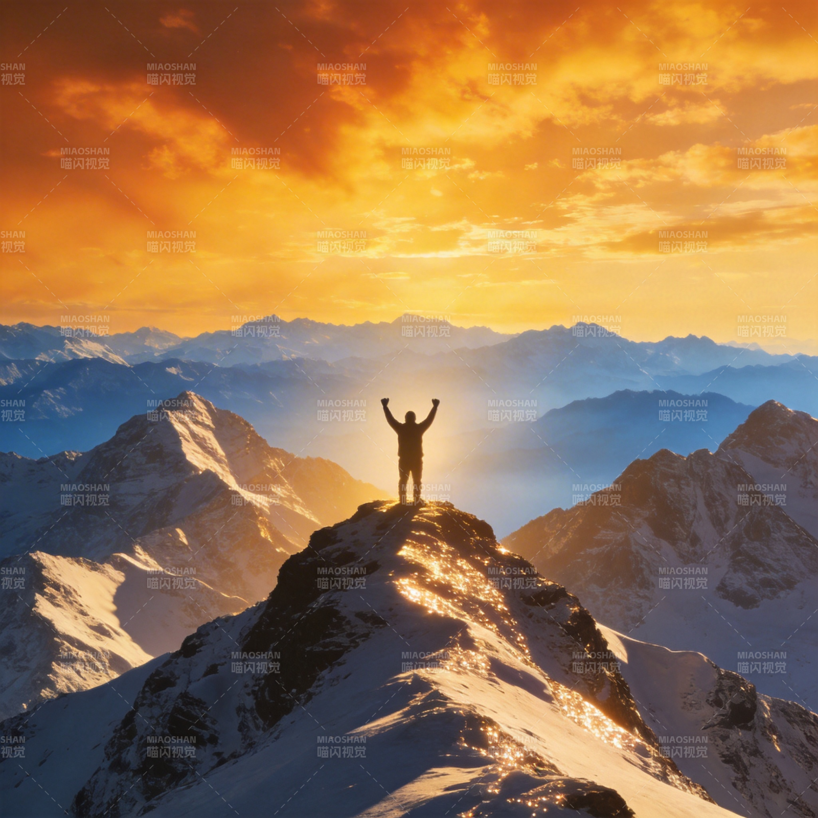 登顶巅峰 拥抱朝阳图片