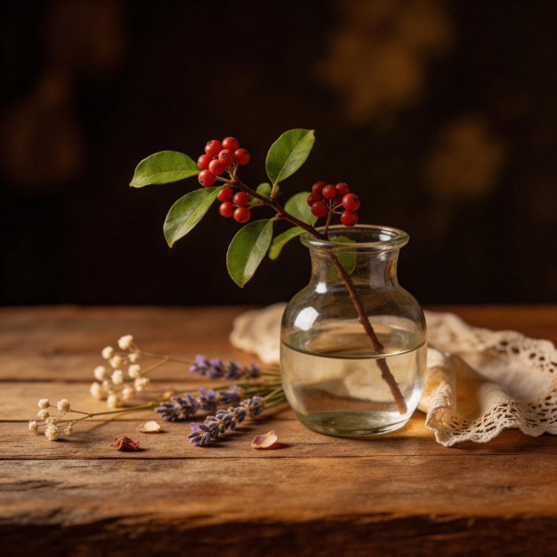 红果枝头静物图片