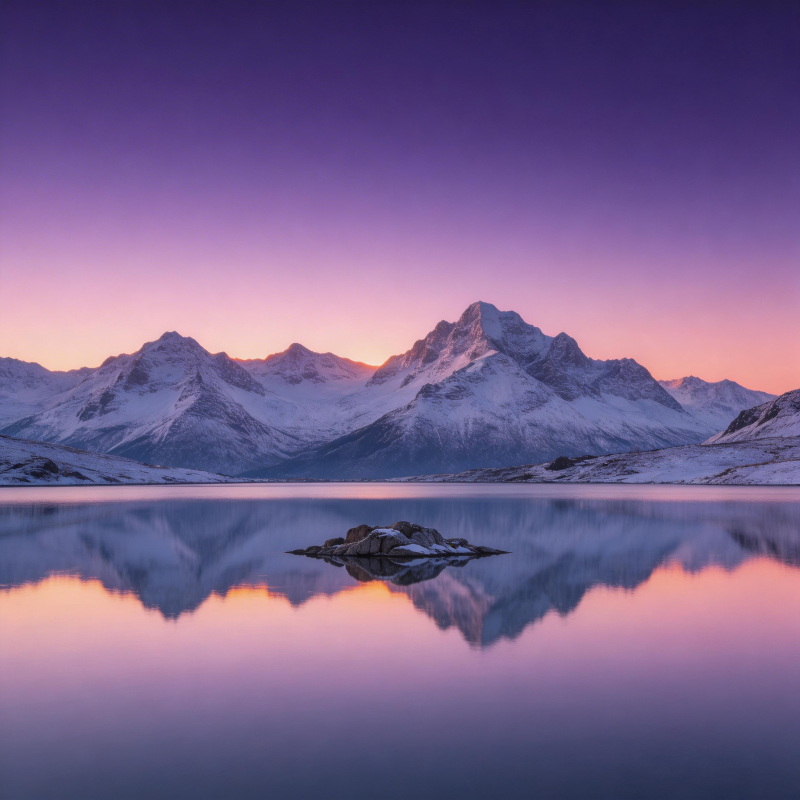 雪山倒影湖光图片