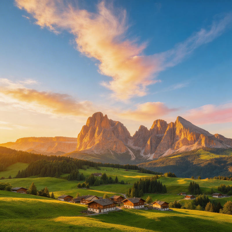 阿尔卑斯晨曦图片