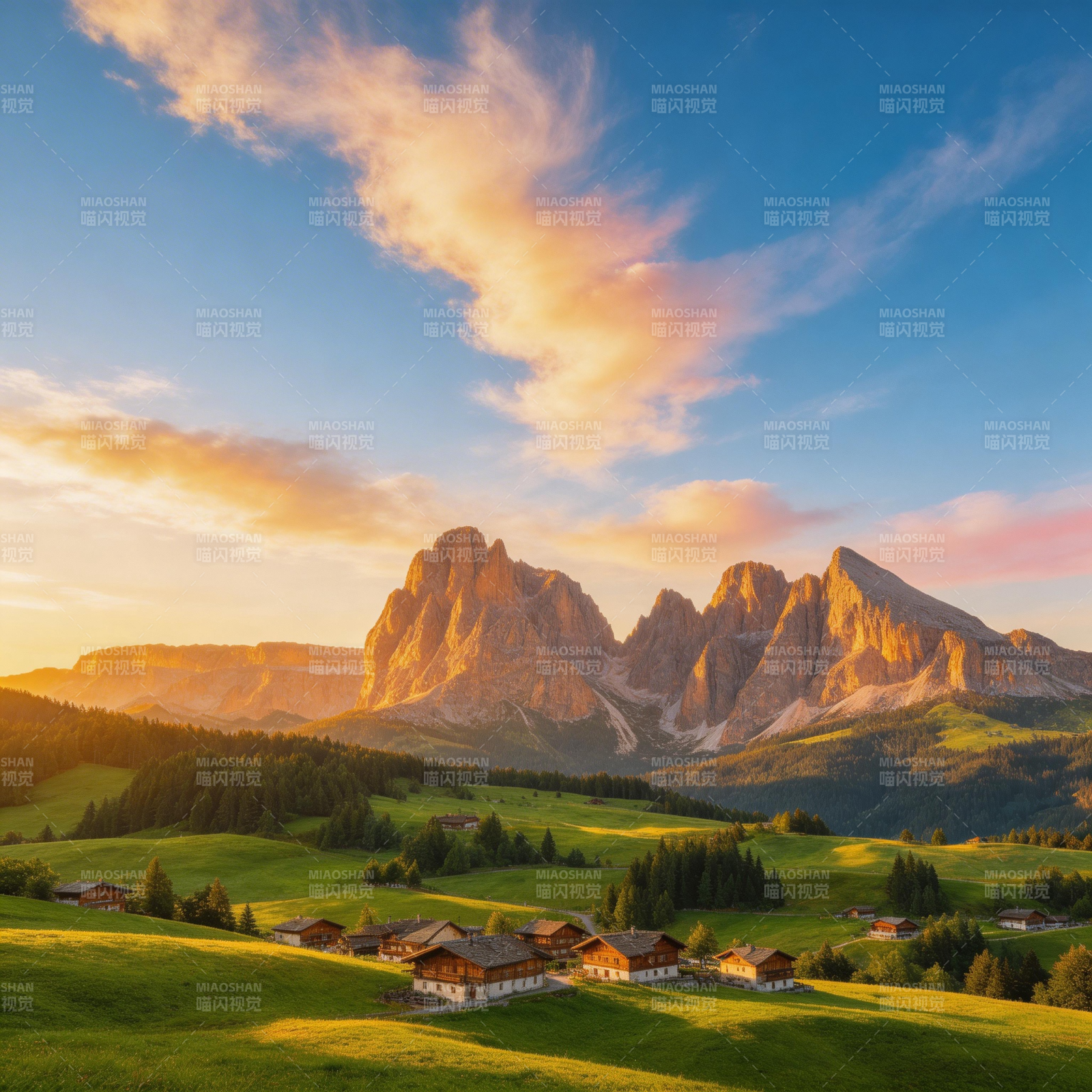 阿尔卑斯晨曦图片