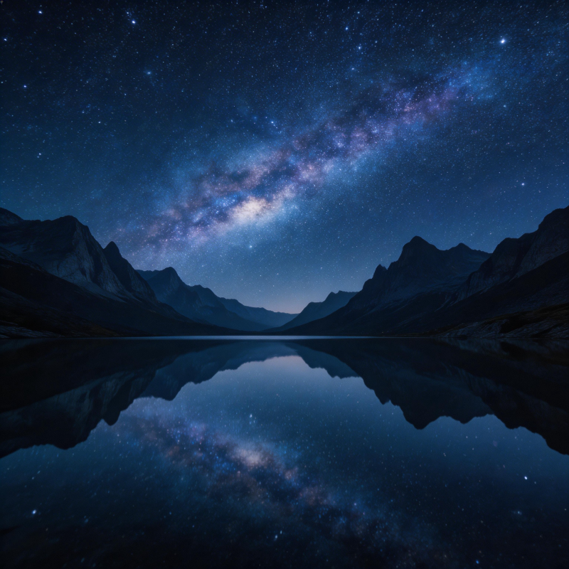 星河映山湖图片