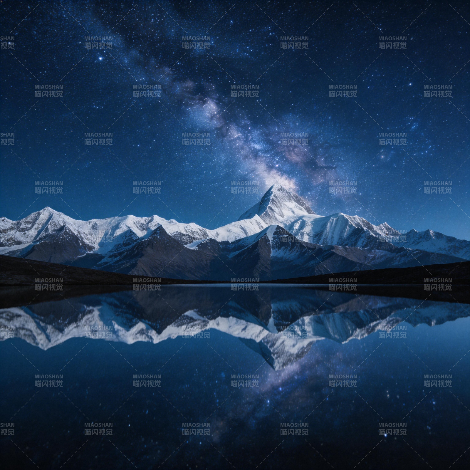 星河映雪峰图片