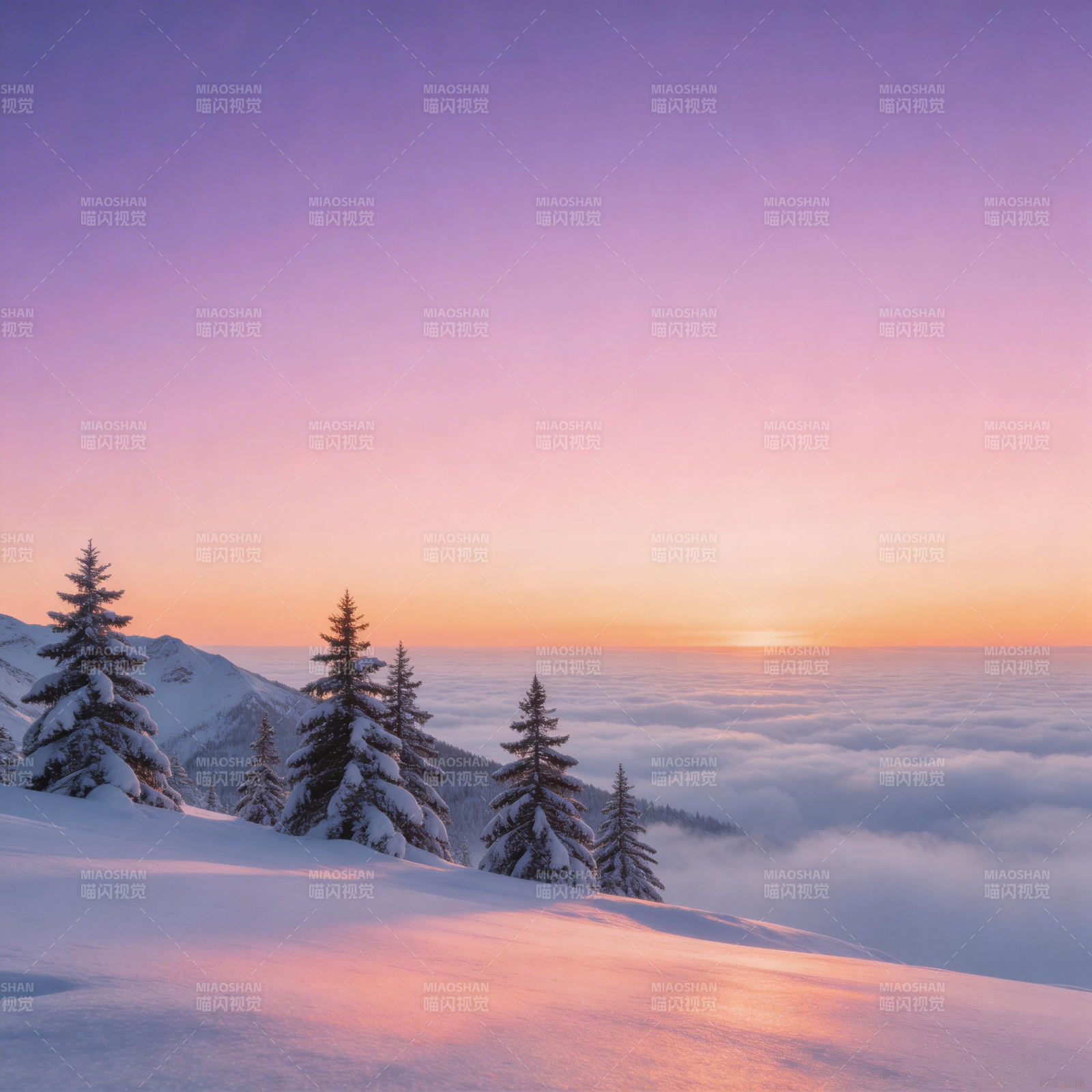 雪峰日出云海图片