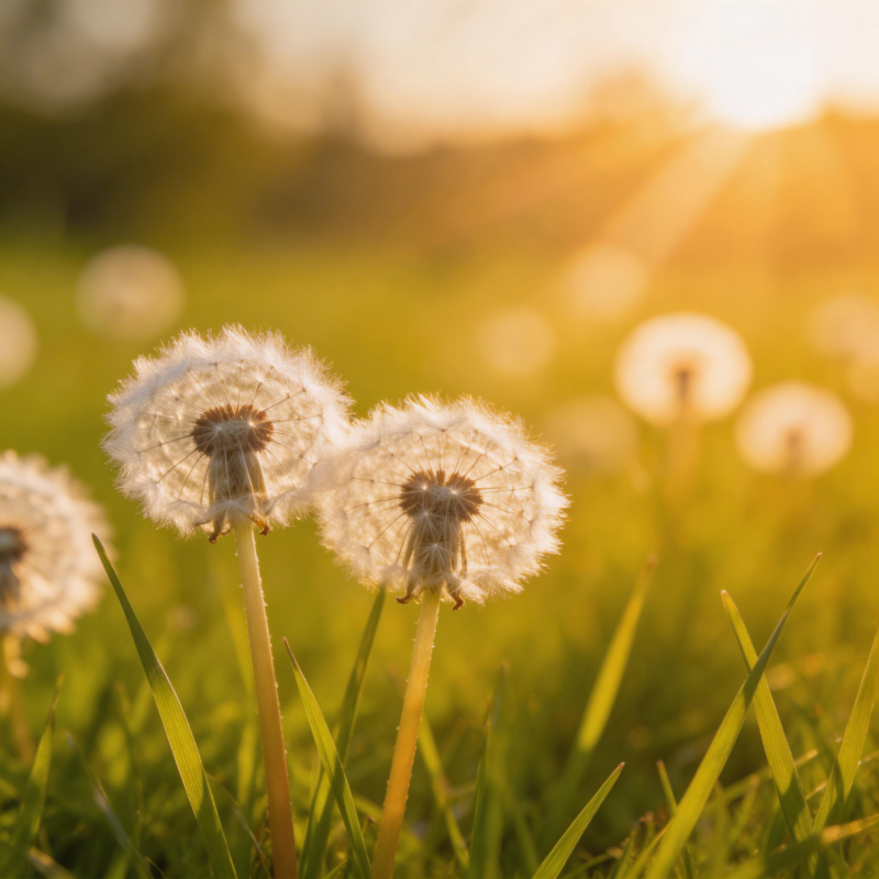 蒲公英的黄昏图片