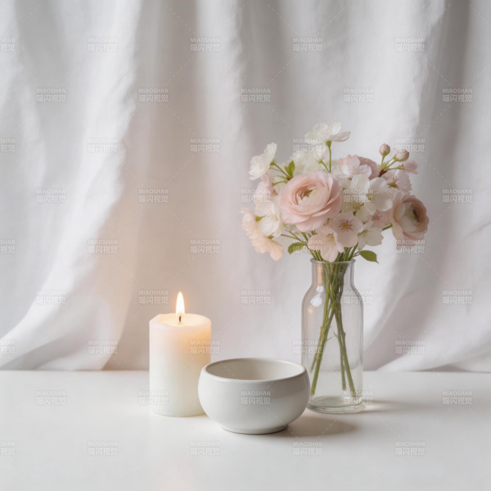 静谧花烛时光图片