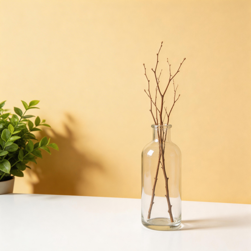 枝影瓶中静图片