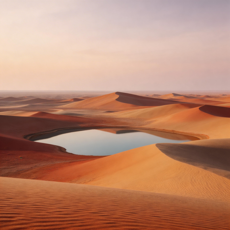 沙漠绿洲奇景图片