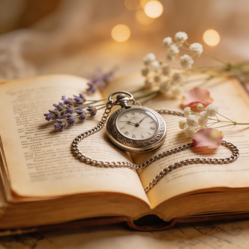 时光静谧书页间图片