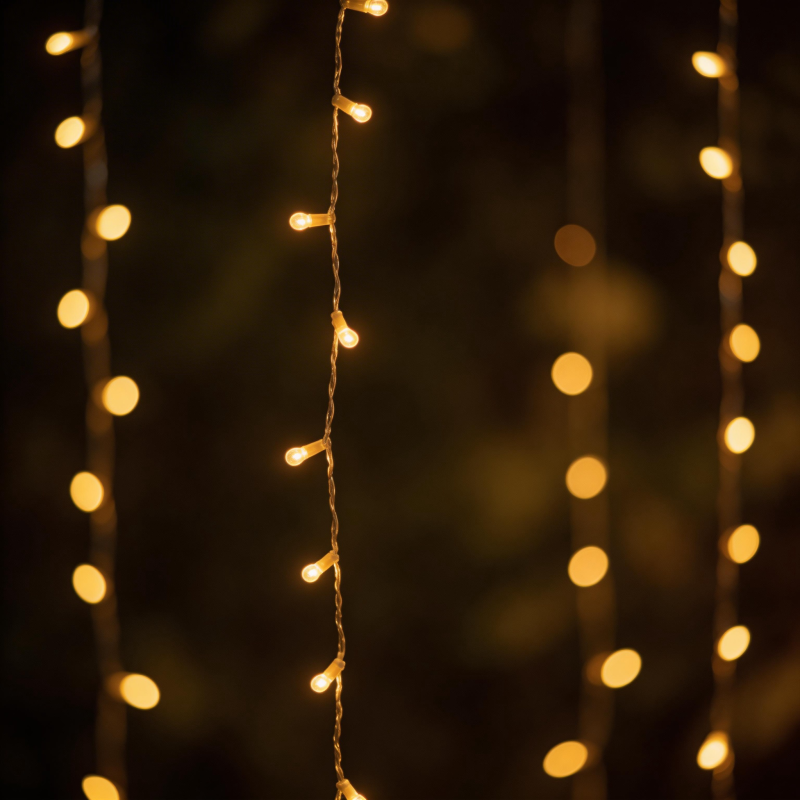 温暖的串灯夜景图片