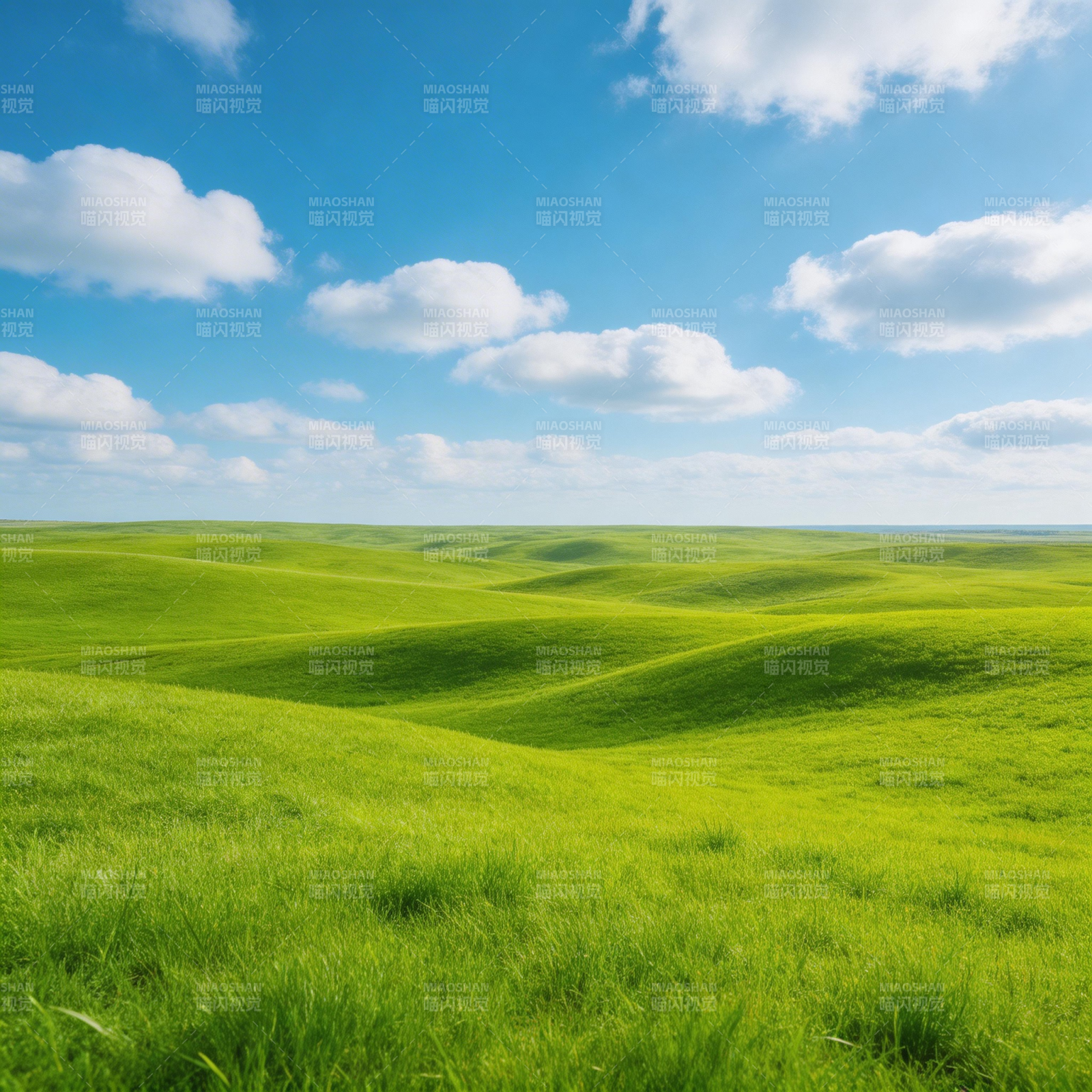 绿野蓝天图片