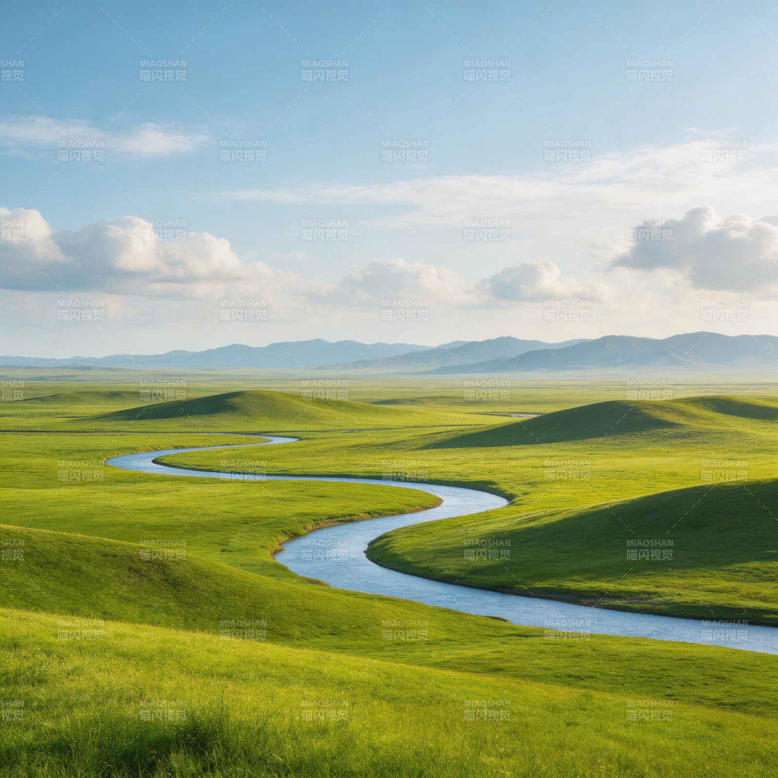 绿野蜿蜒河图片