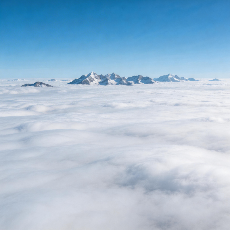 云海之上 雪山巍峨图片