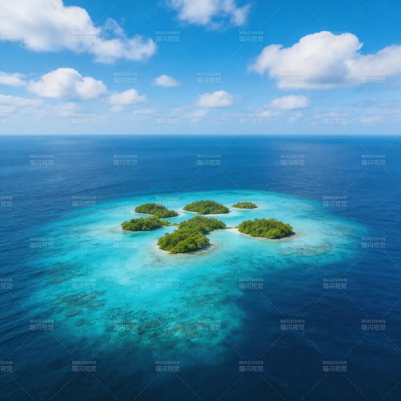 碧海绿岛 天水一色图片