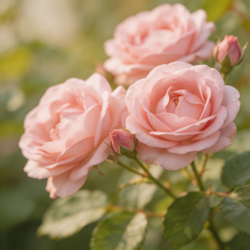 粉玫瑰绽放图片