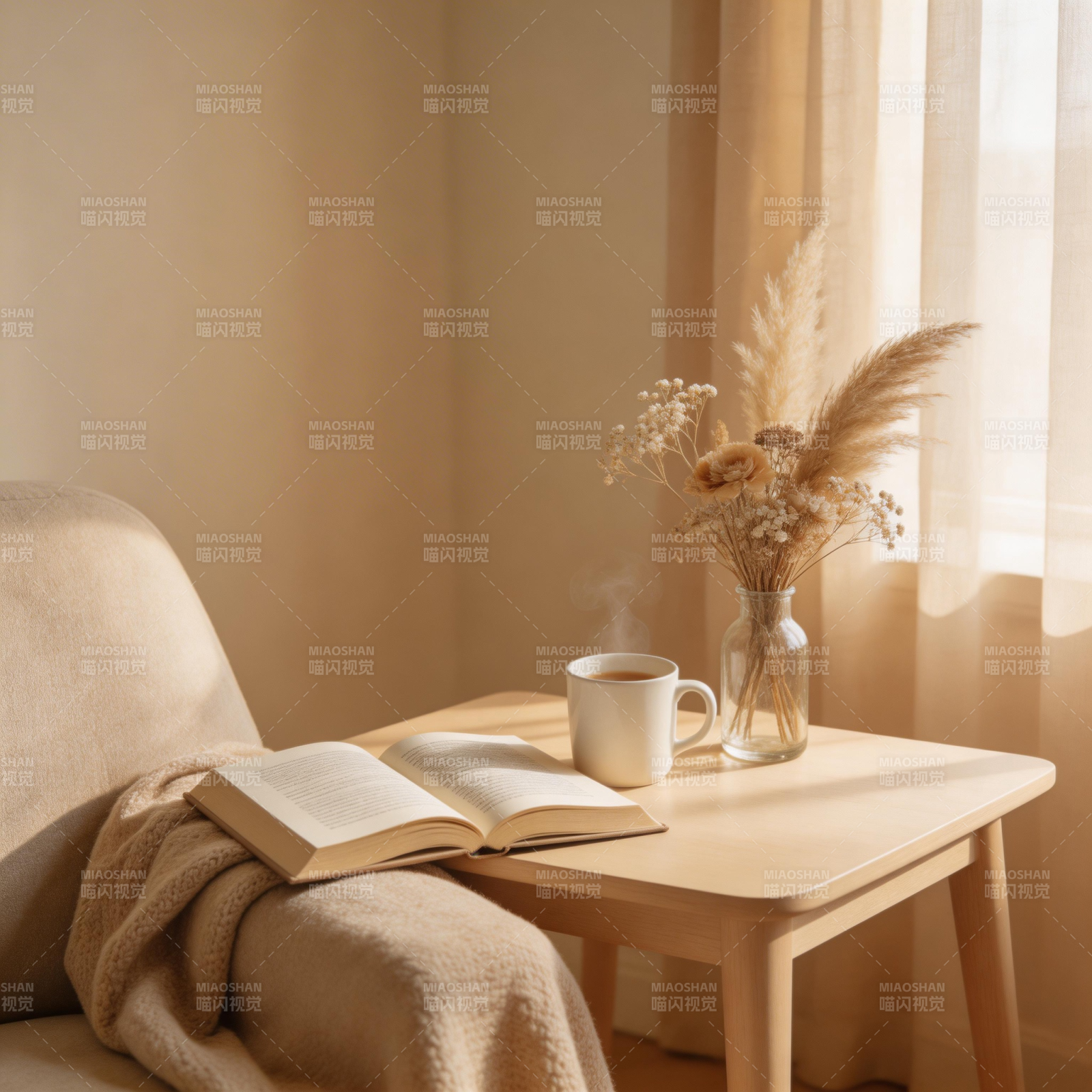 静谧午后阅读时光图片