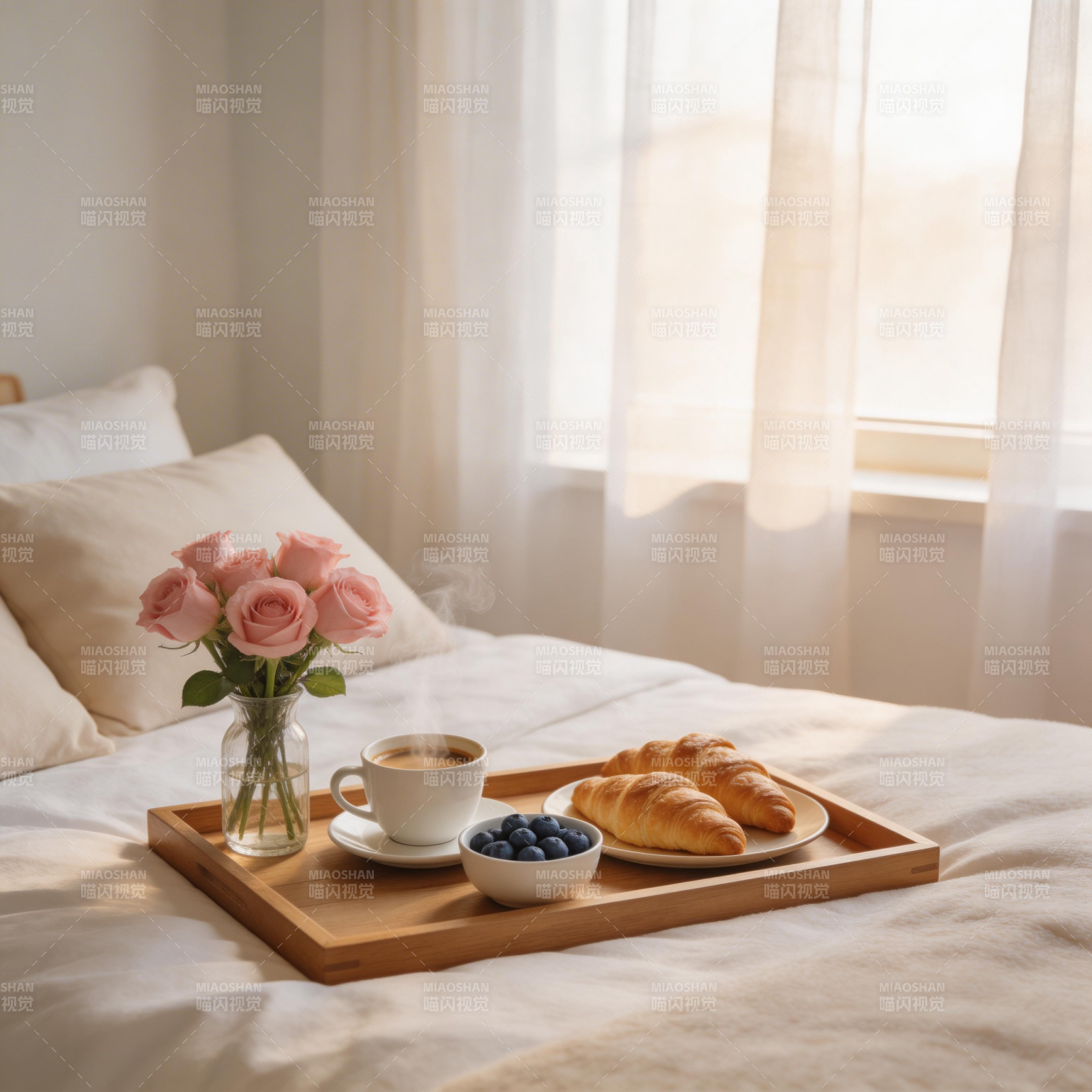 床畔早餐 温馨时光图片