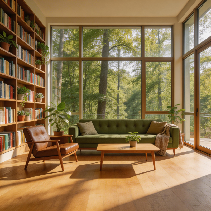 森林客厅静谧时光图片