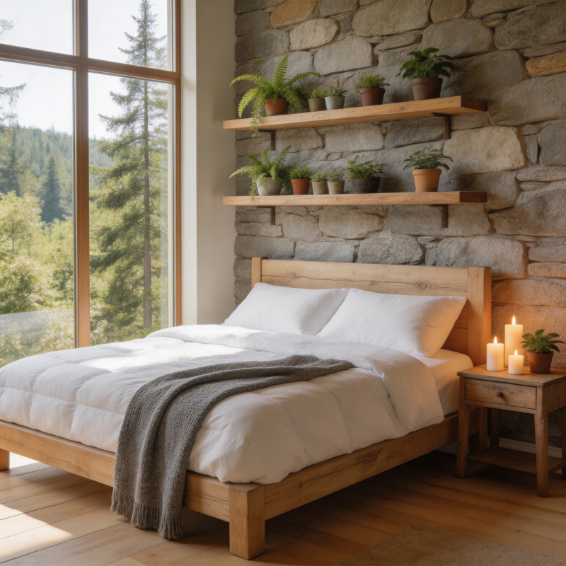 自然风卧室静谧一角图片